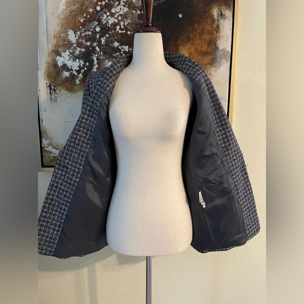 True Vintage Austin Reed London New York silk wool blazer jacket size 4 Petite ~ - Picture 5 of 12